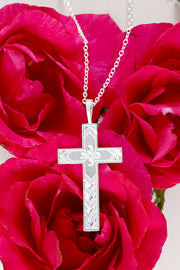 Sterling Silver Cross Pendant Necklace - SF