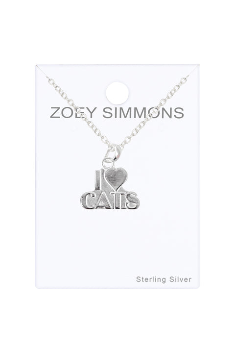 Sterling Silver Rectangle CZ Pendant Necklace - SS