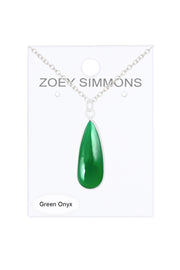 Green Onyx Pendant Necklace - SF
