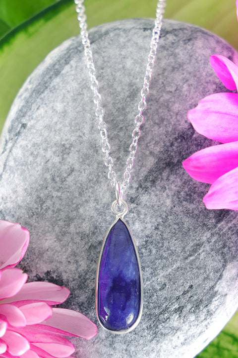 Sapphire Water Drop Pendant Necklace - SF