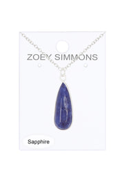 Sapphire Water Drop Pendant Necklace - SF