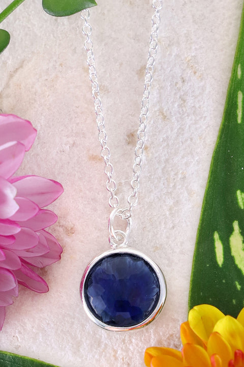 London Blue Crystal Necklace - SF