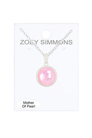Pink Mother Of Pearl Necklace - SF