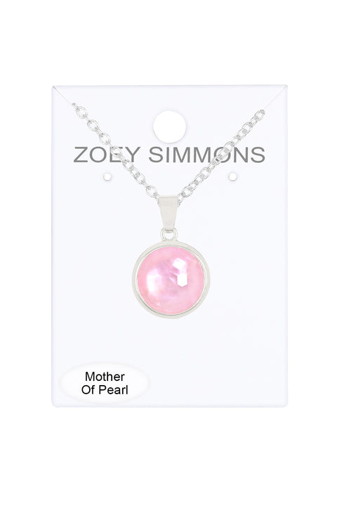 Pink Mother Of Pearl Necklace - SF