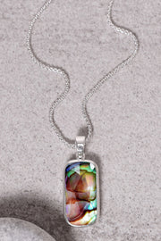 Abalone & Quartz Pendant Necklace - SF