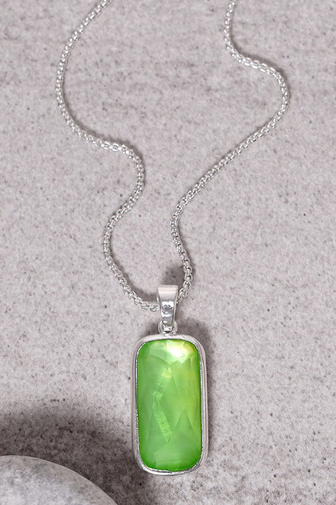 Green Mother Of Pearl Necklace - SF