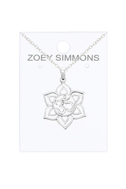Sacred Ohm Lotus Pendant Necklace - SF