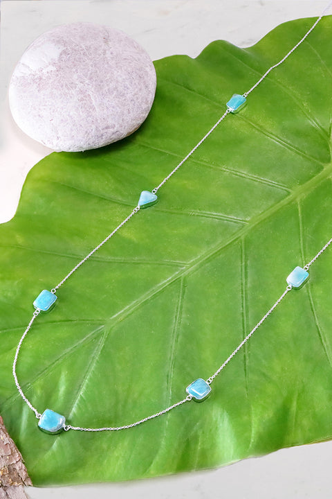 Amazonite Long Station Necklace - SF