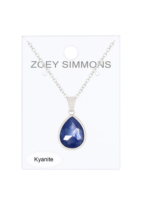 Kyanite Teardrop Pendant Necklace - SF