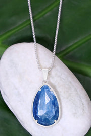 Kyanite Pear Cut Pendant Necklace - SF