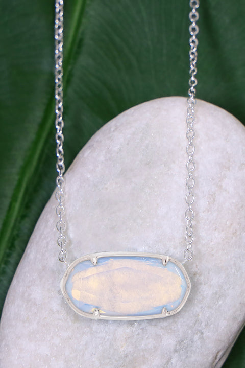 Moonstone Crystal Pendant Necklace - SF