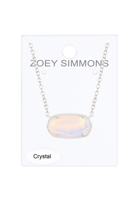 Moonstone Crystal Pendant Necklace - SF