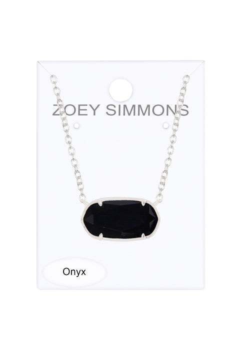 Onyx Pendant Necklace - SF