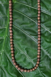 Brown Druzy Quartz Mala Beads Necklace - SF