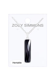 Hematite Rectangle Pendant Necklace - SF
