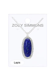 Lapis Halo Pendant Necklace - SF