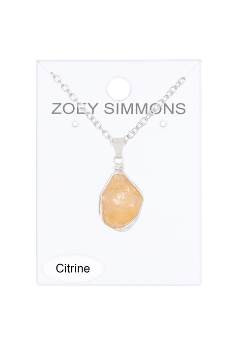 Citrine Pendant Necklace - SF