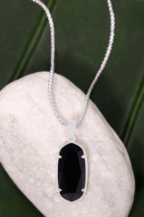 Black Onyx Casey Pendant Necklace - SF