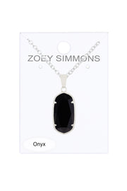 Black Onyx Casey Pendant Necklace - SF