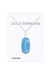 Turquoise Quartz Pendant Necklace - SF