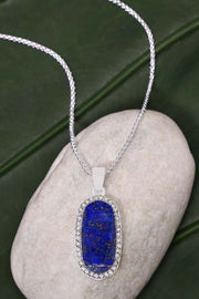 Lapis Halo Pendant Necklace - SF