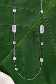 Mother Of Pearl Station Necklace - SF