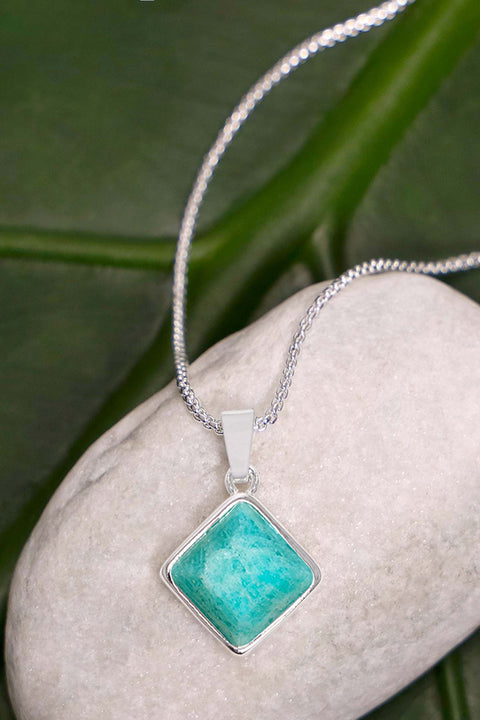 Amazonite Rachel Pendant Necklace - SF