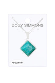 Amazonite Rachel Pendant Necklace - SF