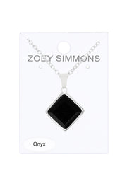 Black Onyx Rachel Pendant Necklace - SF