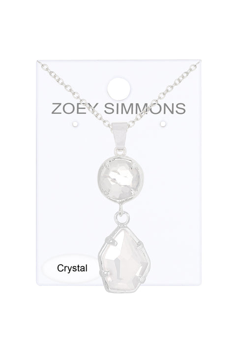 Moonstone Crystal Pendant Necklace - SF