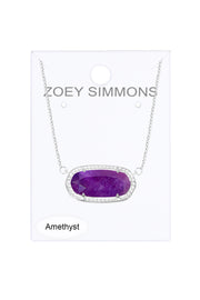 Amethyst Pendant Necklace - SF