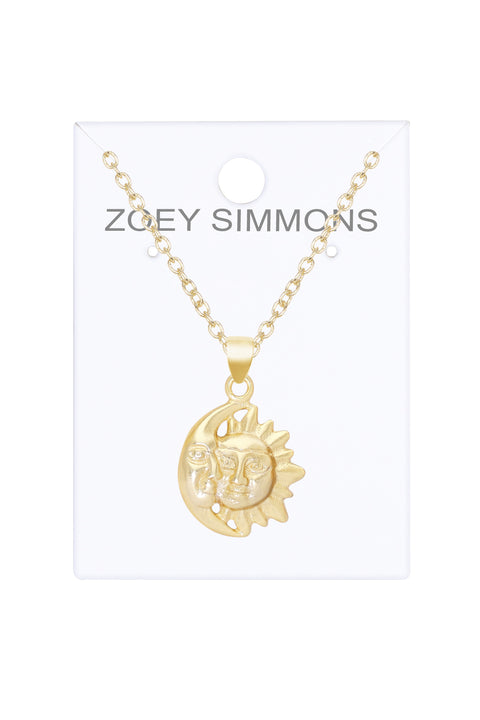 Sun & Moon Pendant Necklace - GF