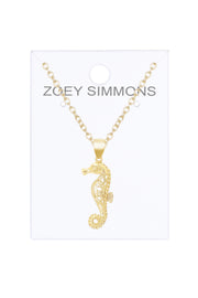 Sea Horse Pendant Necklace - GF