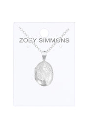 Sterling Silver Photo Locket Pendant Necklace - SS