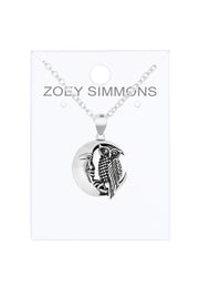 Moon & Owl Pendant Necklace - SF