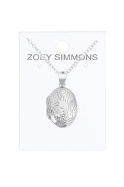 Sterling Silver Photo Locket Pendant Necklace - SS