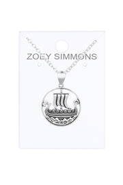 Viking Ship Pendant Necklace - SF