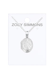 Sterling Silver Photo Locket Pendant Necklace - SS