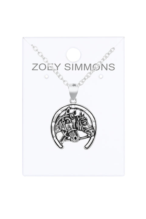 Horses Pendant Necklace - SF