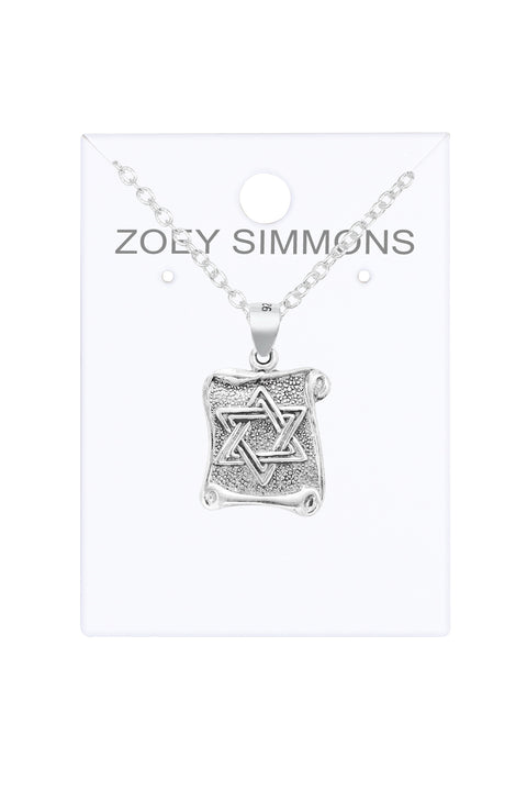 Star Of David Pendant Necklace - SF