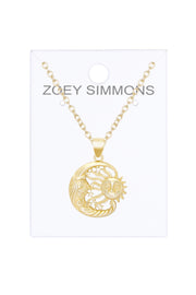 Sun & Moon Pendant Necklace - GF