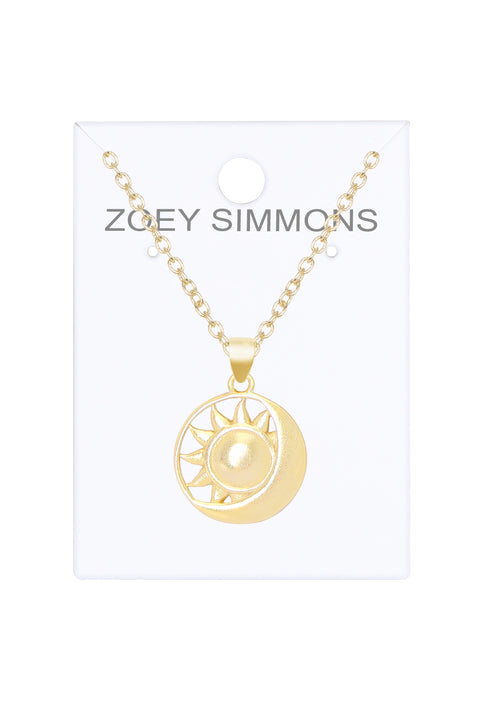 Sun & Moon Pendant Necklace - GF