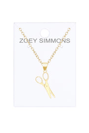 14k Gold Plated Scissors Pendant Necklace - GF