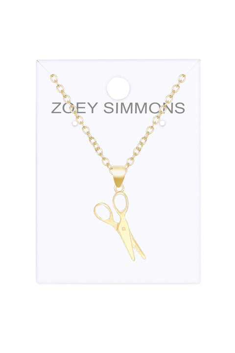 14k Gold Plated Scissors Pendant Necklace - GF