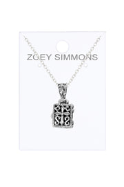 Sterling Silver Payer Book Locket Pendant Necklace - SS