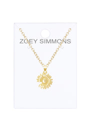 Sunflower Pendant Necklace - GF