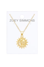 Sun & Moon Pendant Necklace - GF