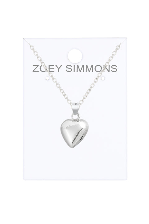 Polished Heart Pendant Necklace - SF