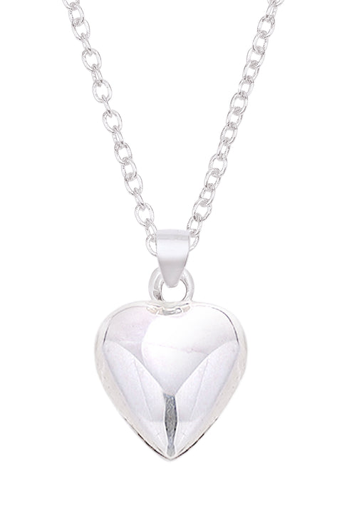 Polished Heart Pendant Necklace - SF