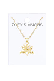 Lotus Pendant Necklace - GF